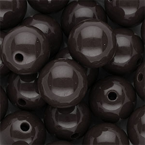 16 mm DQ acryl kralen shiny Dark chocolate brown