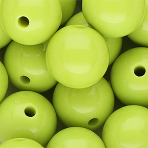 18 mm DQ acryl kralen shiny Lime green