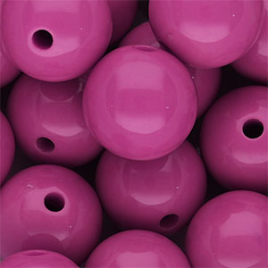18 mm DQ acryl kralen shiny Magenta