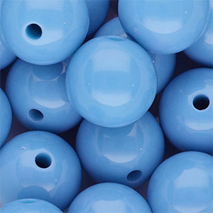 18 mm DQ acryl kralen shiny Blue