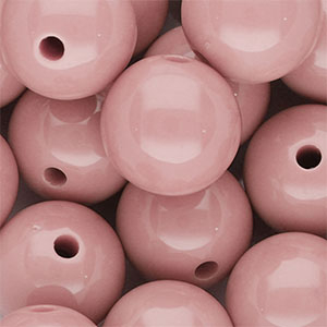 18 mm DQ acryl kralen shiny Vintage pink