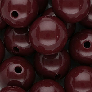 18 mm DQ acryl kralen shiny Mahogany red