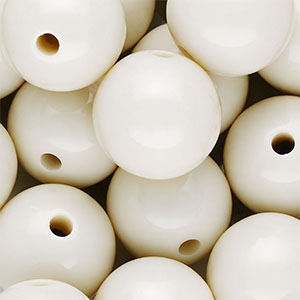 18 mm DQ acryl kralen shiny Off white