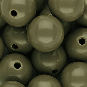 18 mm DQ acryl kralen shiny Army green