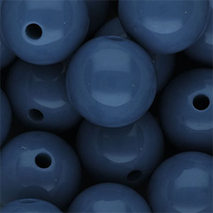 18 mm DQ acryl kralen shiny Teal blue