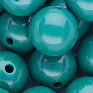 20 mm DQ acryl kralen shiny Turquoise