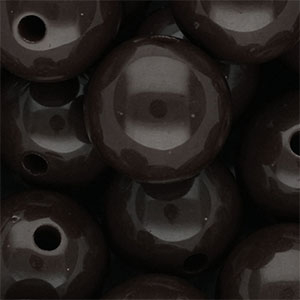 20 mm DQ acryl kralen shiny Dark chocolate brown