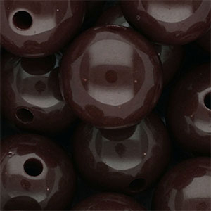 20 mm DQ acryl kralen shiny Dark brown