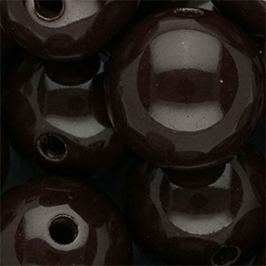 25 mm DQ acryl kralen shiny Dark chocolate brown