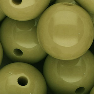 25 mm DQ acryl kralen shiny Olive green