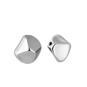 Acryl kralen irregular Silver