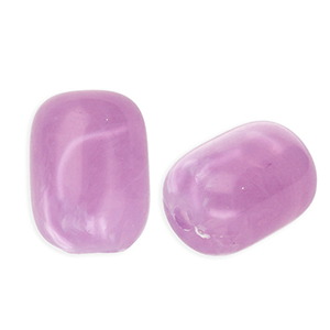 Acryl kralen tube Lilac-white marble