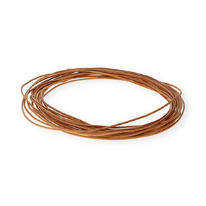 leer rond 1mm Light brown