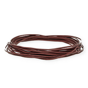 leer rond 1,5mm Dark brown