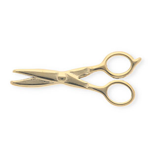 Roestvrij stalen (RVS) Stainless steel bedels schaar Gold