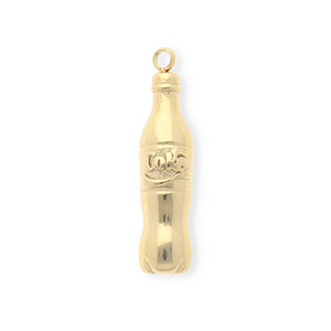 Roestvrij stalen (RVS) Stainless steel bedels colafles Gold