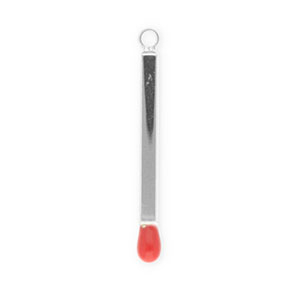 Roestvrij stalen (RVS) Stainless steel bedels lucifer Silver-red