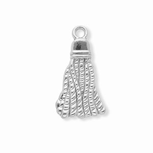 Roestvrij stalen (RVS) Stainless steel bedels kwastjes Silver