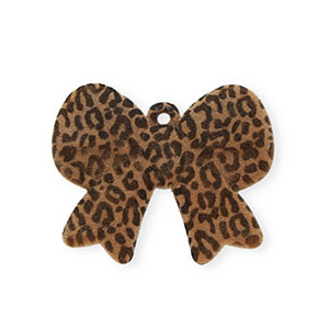 Statement hangers strik met luipaardprint Brown-black