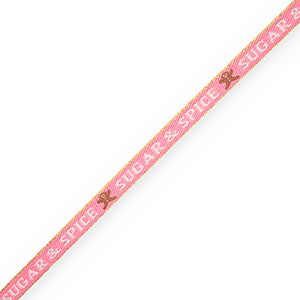 BY31&reg; Lint met tekst "sugar & spice" Pink-brown-white-gold