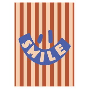 BY31&reg; Sieraden kaartjes "Smile" Camel brown-rust brown-blue