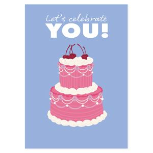 BY31&reg; Sieraden kaartjes "Let's celebrate you" Denim Blue-white-pink