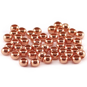DQ knijpkralen 3mm Ros&eacute; gold 