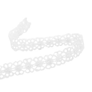 Lint van kant 12mm Wit