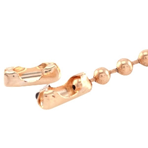 Onderdelen DQ metaal slotje ball chain voor 1.2mm ketting Ros&eacute; Gold
