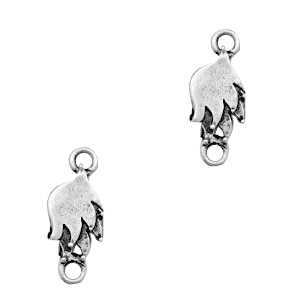 Bedels TQ metaal tussenstuk pluim veren Antiek zilver