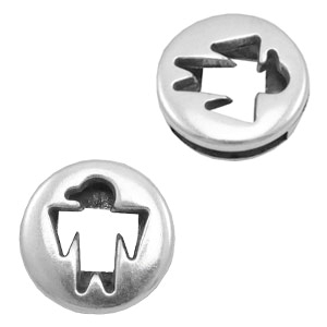 Onderdelen TQ metaal schuiver vogel Antiek zilver