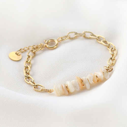 Deze combinaties kun je maken met het populaire stainless steel jasseron en natuursteen kralen: 