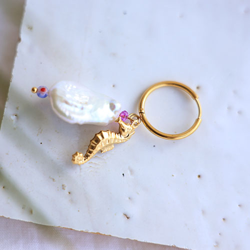 Cre&euml;er vrolijke oorbellen met roestvrij stalen oorbellen creolen met oogje