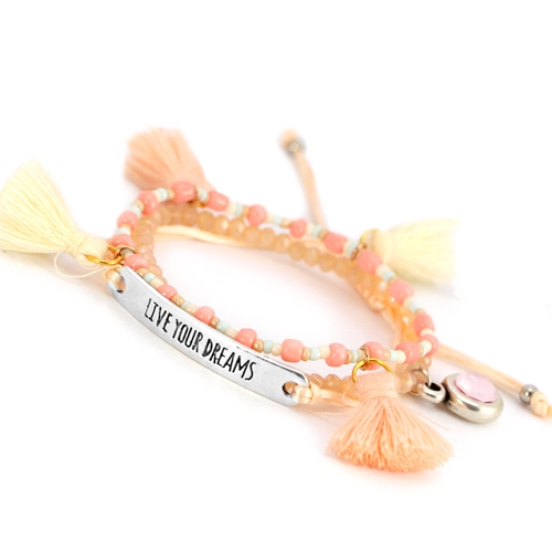 Trendy zomers setje met Dreamz koord & rocailles