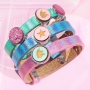 Kids inspiratie met holographic Cuoio armbanden en unicorn details!