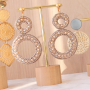 EASY oorbellen in soutache stijl met geweven hangers en DQ metaal