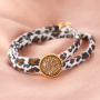 Maak leuke armbanden en haarelastieken met stitched elastisch lint leopard: