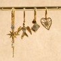 Minimalistische sieraden met rvs bedels met strass 