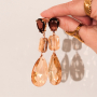 Crystal glass oorbellen voor je feestcollectie