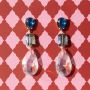 Crystal glass oorbellen voor je feestcollectie