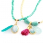 Ketting en armbanden set in de echte Bohemian Beach style!