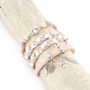 Lavendel met aarde tinten armbandjes voor een zachte look!