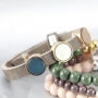 Armbanden van Polaris cabochons op super mooi Cuoio leer
