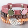 Armbanden van Polaris cabochons op super mooi Cuoio leer