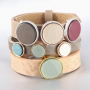 Armbanden van Polaris cabochons op super mooi Cuoio leer