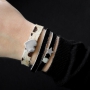 Fashionable armbanden gemaakt met nature leer met dierenprint!