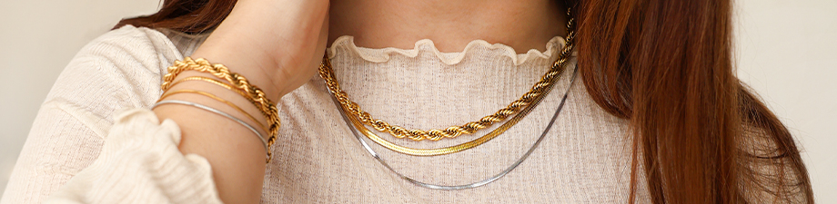 Mooie roestvrij stalen kettingen en armbanden