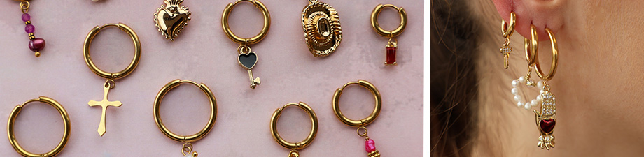 Nieuwe collectie roestvrij stalen creolen met oogje 