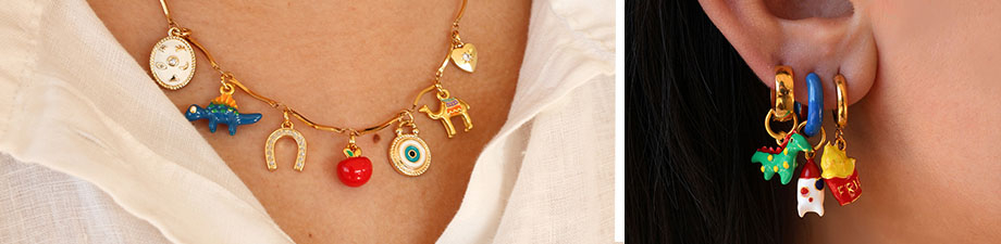 Nieuwe serie metalen bedels met enamel