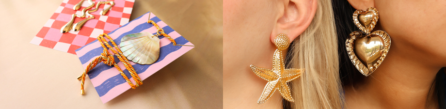 Nieuwe collectie trendy oorbellen